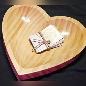 Heart-Shaped Wooden Bowl